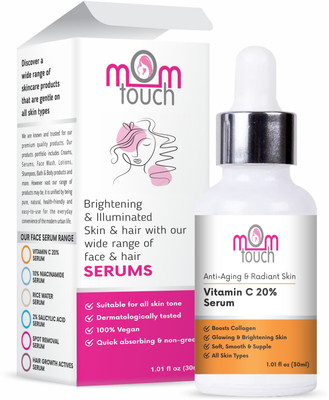 mom touch Vitamin C Serum for Skin Brigthening & Hyperpigmentation, Helps in Skin Glow(30 ml)