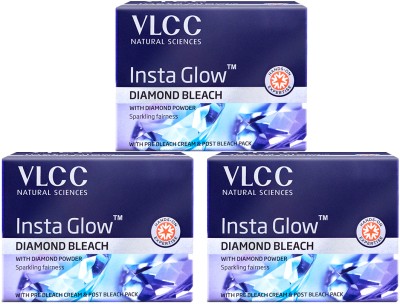 VLCC Insta Glow Diamond Bleach (Pack of 3)(180 g)