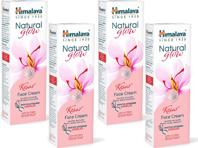 HIMALAYA Natural Glow Face Cream (P of 4X50g)with Kesar &(Free Canvas Pouch)(200 ml)