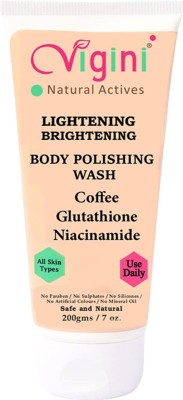 Vigini Niacinamide Skin Whitening Lightening D Tan Remover Body Gel Wash Men Women(200 g)