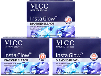 VLCC Insta Glow Diamond Bleach (Pack of 3)(30 g)