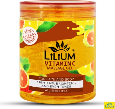 LILIUM Radiant Glow Vitamin C Face Massage Gel | Help Diminish Acne & Pimple Marks(900 ml)