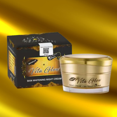 vita glow advanced original security seal Skin whitening Night Cream(30 g)