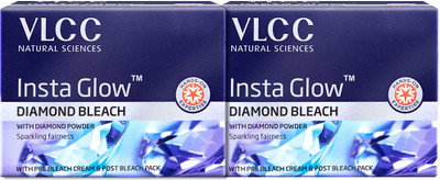 VLCC Insta Glow Diamond Bleach (Pack of 2)(60 g)