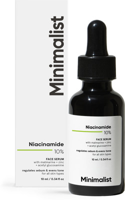 Minimalist 10% Niacinamide Face Serum with Zinc for Oily Acne pore & Blemishes skin(10 ml)