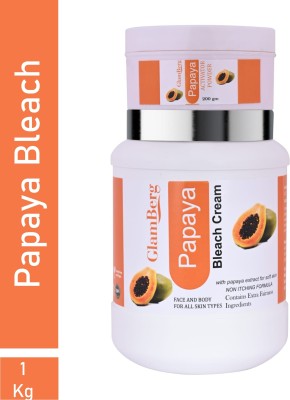 Glamberg Herbal Papaya Bleach Cream With Activator 1 kg(1000 g)