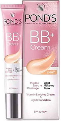 POND's BB+ Cream, Instant Spot Coverage + Light Make-up Glow, Ivory 9g X 2 (18G)(18 g)