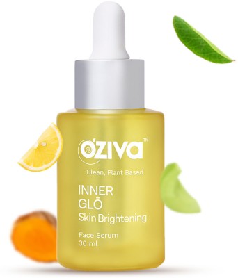 OZiva Inner Glo Skin Brightening Face Serum (with Phyto Vitamin C, Rosehip Oil, Turmeric & Saffron) for Even Tone, Radiance & Skin Glow(30 ml)