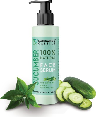 NATURALEZA CASTILE Cucumber Face Serum Helps Reduce Puffiness, Wrinkles & Signs of Aging Naturally(100 ml)