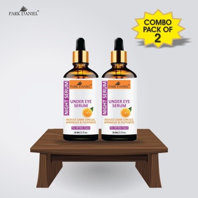 PARK DANIEL Premium Anti Wrinkle Under Eye Serum Enriched with Vitamin C, B3 & E with AntiAging Benefits Combo pack of 2 Bottles of 30 ml(60 ml)(60 ml)