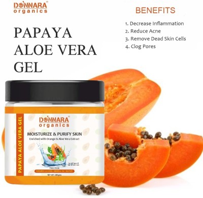 Donnara Organics Papaya Aloe Vera Gel For Even Tone Skin 100 gms(100 g)