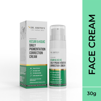 Dr. Sheth's Kesar & Kojic Daily Pigmentation Correction Cream | Reduces Pigmentation | 30 g(30 g)