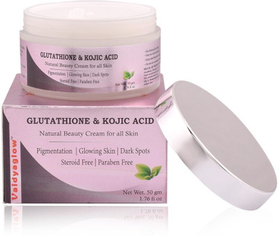 Vaidyaglow Glutathione, kojicacid, Vitamin C Natural Beauty Cream For All Skin(50 g)
