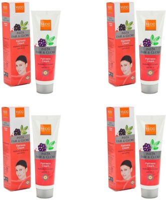 VLCC Insta Fair & Glow Premium Fairness Cream With SPF 15 Combo Pack of 4 (50gm X 4)(200 g)