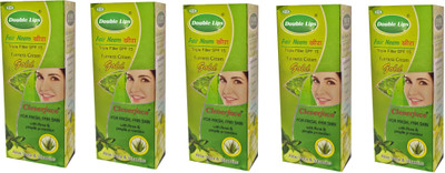 DOUBLE LIPS Neem Kheera 60gm X 5 (Skin Expert) - Fairness Cream(300 ml)