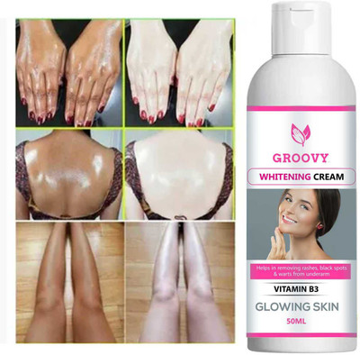 GROOVY Whitening Cream | Whitening & Brightening (50 ml) Pack Of 1(50 ml)