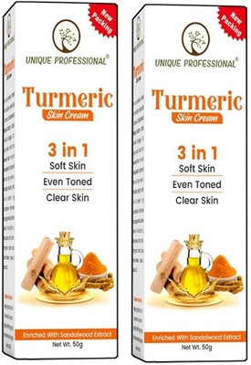 UNIQUE PROFESSIONAL 3 IN 1 HALDI CHANDAN CREAM 50 GR PACK OF 2(100 g)