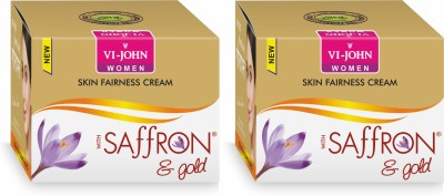 VI-JOHN WOMEN Saffron Gold Fairness Cream Pack Of 2(100 g)