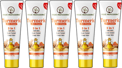 UNIQUE PROFESSIONAL 3 IN 1 TURMERIC SKIN CREAM 50 GR PACK OF 5(250 g)