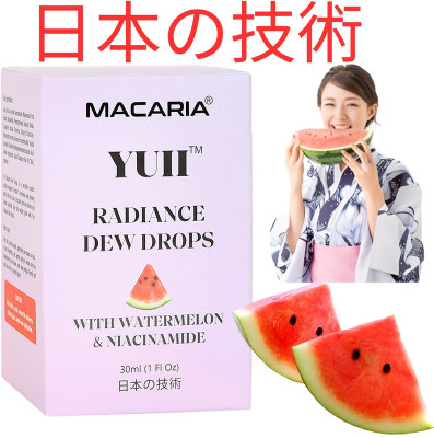 MACARIA YUII Dew Drops With Watermelon for Instant Glowing Skin By Japanese Technology(30 ml)