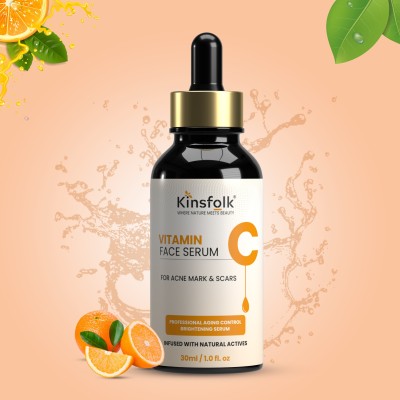 Kinsfolk Vitamin C Face Serum-Brightening, Anti-Aging Skin Repair (30ml) Pack of 1(30 ml)