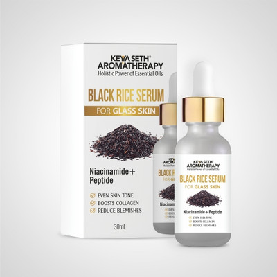 KEYA SETH AROMATHERAPY Black Rice Serum for Clear Glass Skin with Black Rice, Niacinamide & Peptide(30 ml)