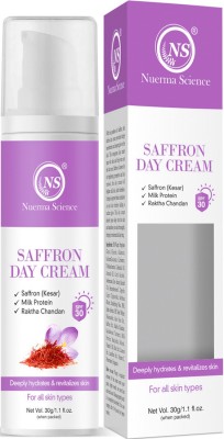 Nuerma Science Saffron (Kesar) Day Cream with Milk Protein & Rakhta Chandan for Skin Whitening(30 g)