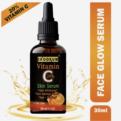 SKOOKUM Improved vitamin C Facial serum- For Anti Aging & Smoothening & Brightening Face ,Booster Serum, Anti AGING Skin Repair , Dark Circle , fine Line Corrector(30 ml)