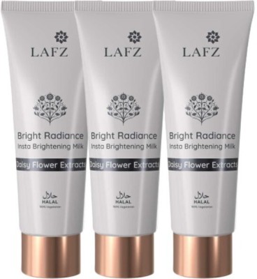 LAFZ BRIGHT RADIANCE INSTA BRIGHTENING MILK WITH DAISY FLOWER EXTRACT - (PACK OF 3)(75 ml)