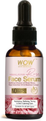 WOW SKIN SCIENCE Himalayan Rose Face Serum - with Rose Water, Rose Essential Oil & beetroot Extract - for Hydrating & Toning Skin - No Mineral Oil, Parabens, Silicones & Synthetic Color - 30mL(30 ml)
