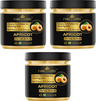 PARK DANIEL Apricot Face Cleanser Scrub Deep Cleansing Skin Pack of 2 100 ML(200 ML) Face Wash(200 ml)