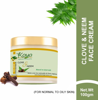 Kaya Herbal Product Clove & Neem Face Cream For Control Acne & Pimples | Smooth, Soft & Glowing Skin(100 g)