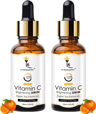 La'bangerry Vitamin C Serum for Glowing Skin, Anti Ageing & Dark Spots Reduction - Pack Of 2(60 ml)