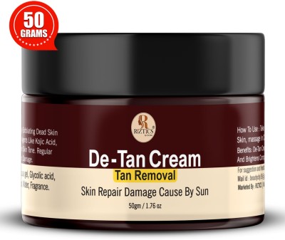 R RIZTICS Detan Night Cream With Niacinamide & Kojic Removes Sun tan & Fades Blemishes(50 g)