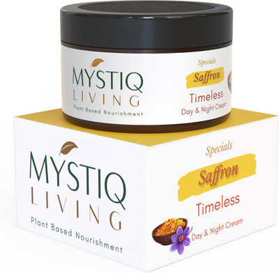Mystiq Living Specials - Timeless | Saffron With Ashwagandha and Vitamin C | Anti Ageing & Wrinkle Control Cream | Ayurvedic Formulation(50 g)