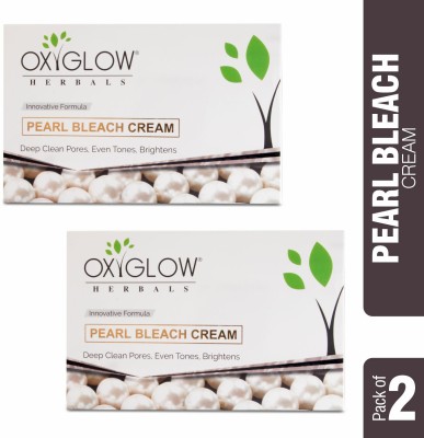 OXYGLOW Herbals Pearl Bleach Cream 300 Gm(Pack of 2) for deep cleansing(600 g)