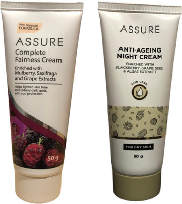 ASSURE Complete Fairness Cream 50g & Anti-Ageing Night Cream 60g Combo(110 g)
