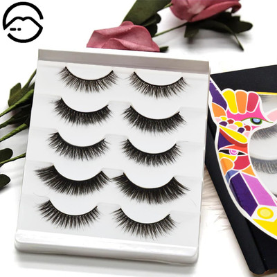 MARS 5 Pairs False Eyelashes | Faux Mink Lashes Natural Look(Pack of 5)