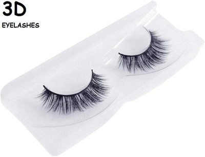 OLETSUN 3D False Eyelashes Hand-made Natural Long Cross False Lashes(Pack of 1)