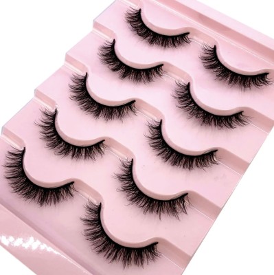 Bombay Vanity Eyelash Eye Makeup Long Natural 5 Pair Reusable Eyelashes(Pack of 10)