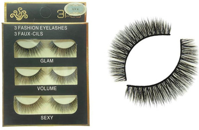 glam more false eyelashes 3 pair(Pack of 1)