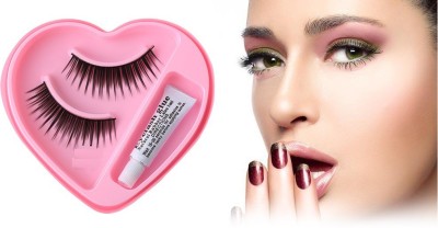 SEUNG Heart Shape False-Fake Eyelashes With Glue Set Natural(Pack of 1)