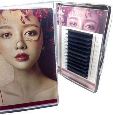 Bid Eyelashes extensions multiple volume, 10 mm 0.07 D curl(Pack of 1)
