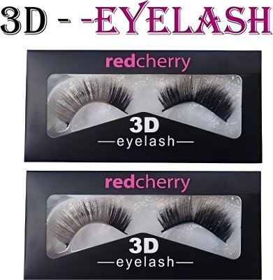 Plusbeauty 3D Red Cherry Trending Professional False Eyelashes(Pack of 2)