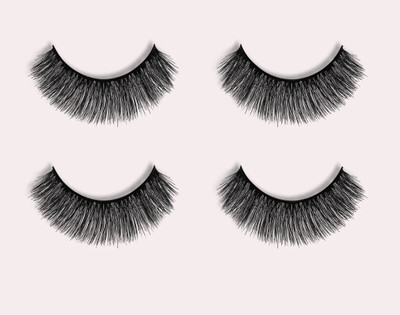 ADJD False Eyelashes Black Thick Long(Pack of 2)