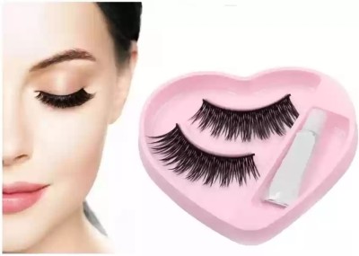 HUZURLU False-Fake Eyelashes With glue(Pack of 1)