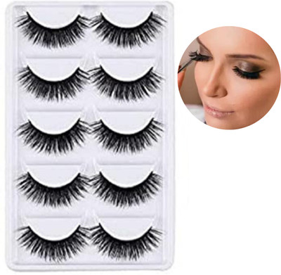 Hidden Beauty 5 Pairs False Eyelashes Natural soft Long Eye lashes..(Pack of 5)