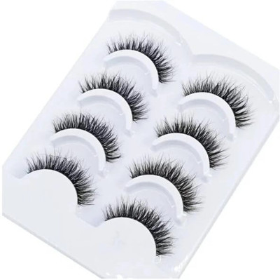 Bombay Vanity 4 Pairs False Eyelashes Set Natural 3d Fake Eyelash (Elegant)(Pack of 1)