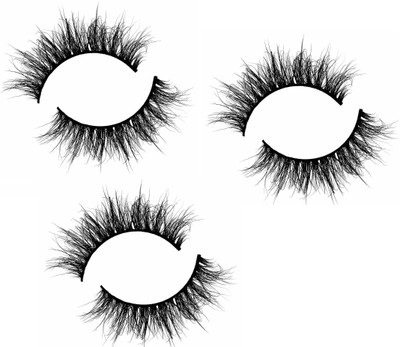 ADJD Combo Eyelashes False Eyelashes Natural Lashes(Pack of 3)