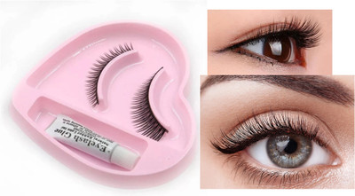 Aylily Best Easy to Wear Heart Shape Eyelashes With Glue(Pack of 1)